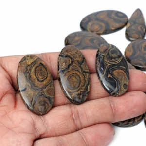 Wholesale Natural Stromatolite Gemstone Cabochons Customizable Sizes Designer Jewelry Making Supply Bulk - Product Image 5