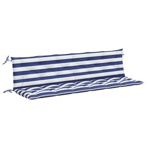 Juego de 2 Cojines para Banco de Exterior con Rayas Azules y Blancas, 100% Poliéster, Colección de Cojines para Jardín - Product Image 2