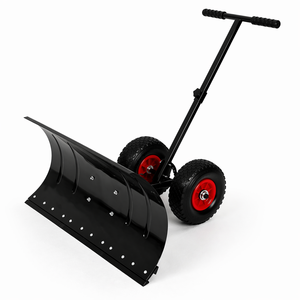 Pala de Acero de 30 Pulgadas de Ancho, Resistente, con Ruedas, para Quitar Nieve, con Mango Ajustable y Hoja Angulada para Uso Invernal ODGWTO022 - Product Image 1