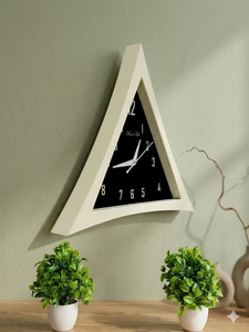 Handmade Modern Style Wooden <b>Wall</b> <b>Clock</b> Triangle Shape Antique Styled Home & Office Studio Decoration for Living Room - Product Image 3