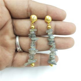 <b>AMETHYST</b> NUGGETS CHIPS HANGING GEMSTONE ROUND <b>STUD</b> <b>EARRINGS</b> <b>AMETHYST</b> GEMSTONE <b>EARRINGS</b> WHOLESALE WITH TRENDY DESIGN - Product Image 5
