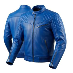 Chaqueta de cuero resistente para hombre, chaquetas para motociclistas, equipo de motociclista, estilo táctico, ropa de cuero genuino de vaca, EE. UU. - Product Image 4