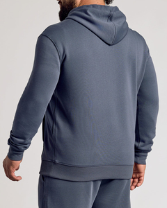 Sudadera con capucha gris oscuro transpirable y a la moda de la mejor calidad para hombre, tela suave y cálida exclusiva de Ako - Product Image 2