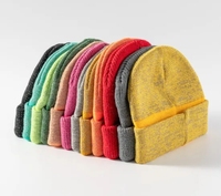 Bonnet tricoté camouflage personnalisé unisexe, chaud d'hiver, à revers, style streetwear décontracté, vente en gros, logo OEM