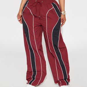 Ensemble de survêtement pour femme, couleur marron, blocs de couleur, manches longues, coupe ample, pantalon sportif deux pièces avec bande latérale, à porter toute l'année - Product Image 4