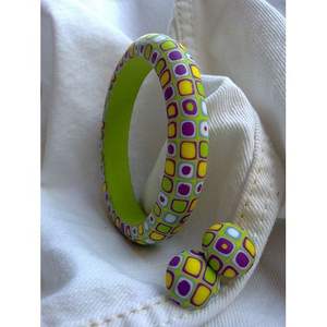 Joyería Étnica Tradicional Hecha a Mano para Mujer, Brazaletes de Madera Pintados, Accesorios de Artesanía de Bambú y Madera - Product Image 2