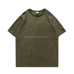 เสื้อยืดลายกราฟฟิกลายแอซิดสำหรับผู้ชายเสื้อยืดผ้าฝ้ายพิมพ์ลายวินเทจโอเวอร์ไซส์ออกแบบโลโก้ได้ตามต้องการ - Product Image 3