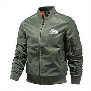 Chaqueta Bomber para Hombre, Ligera, Estilo Aviador, con Cierre, Ropa Exterior Informal, OEM ODM - Product Image 1