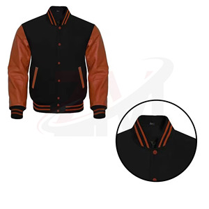 Chaqueta Oversize Negra para Hombre con Cuello en V, Parche Bordado, Servicios ODM y OEM, Estampado de Letras con Tachuelas - Product Image 5