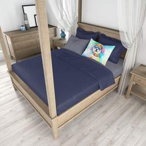 Funda De Almohada estándar Bichon Frise Hippie Dawg, ligera, supersuave, fácil de cuidar, ilustraciones decorativas para fundas de cojines - Product Image 4