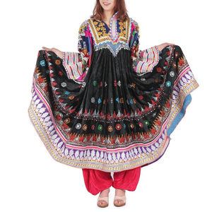 Vestido tradicional étnico afgano kuchi hecho a mano, traje tribal bordado, vestido afgano kuchi para mujer, ropa folclórica colorida. - Product Image 4