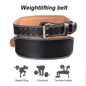 High Quality Leather Weightlifting <b>Belt</b> with Adjustable Buckle for Heavy Lifting and Strength Development - Product Image 3