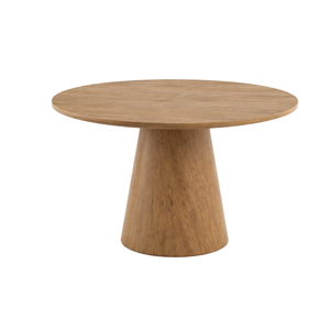 ARTERRA Handmade Solid Teak Wood Dining <b>Table</b> Set Modern Pedestal <b>Table</b> Upholstered Chairs Eco-Friendly Durable Home Furniture - Product Image 4