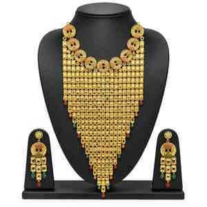 Wholesale 14K 18K 24K Micron <b>Gold</b> Arabian Statement <b>Necklaces</b> Cascading Coin Geometric Tile <b>Necklace</b> <b>Arab</b> Bridal Fashion Jewelry - Product Image 1