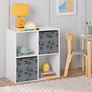 Organizzatore con 4 cubi portaoggetti bianco - Product Image 1