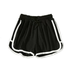 OEM High Quality Women Summer Solid Color Custom Logo Design <b>Elastic</b> <b>Waist</b> Quick Dry Polyester/Cotton Yoga Fitness Breathable - Product Image 5