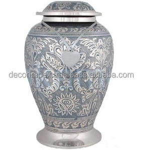 Best <b>Deal</b> Modern Aluminum Cremated Ash Storage Urns | Eco-Friendly High Quality Handmade Engraved | Adult Human Pet Loss Burial - Product Image 3