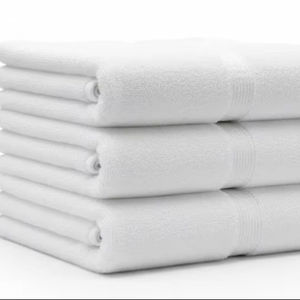 Juego de Toallas de Hotel de Lujo de 5 Estrellas con Logotipo Personalizado, Toallas Blancas 100% Algodón, Toallas Faciales, de Manos y de Baño - Product Image 1