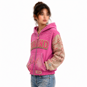 Conjunto de Sudadera con Capucha de Forro Polar Sólido y Casual para Parejas, Cálido para Invierno, con Estampado Personalizado, Venta al por Mayor OEM 100% - Product Image 6