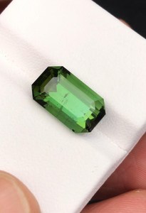 Turmalina Natural Corte Esmeralda, Gema Verde Suelta y Limpia para Joyería, Piedra de Nacimiento de Febrero - Product Image 3