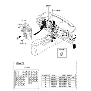 ฟิวส์และกล่องฟิวส์ใหม่สำหรับ Sportage รุ่น 919503W010 - Product Image 2