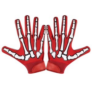 ถุงมือฟุตบอลลายหัวกะโหลก Tacky Grip Skin Tight Skeleton Pro Elite Sticky Receiver สำหรับอเมริกันฟุตบอล  สำหรับผู้ใหญ่และเด็ก - Product Image 2