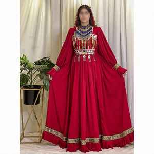 Vestido Afgano con Logotipo Personalizado, Costura Profesional, Bordado Pesado Hecho a Mano, Mangas Largas, Vestidos de Novia Afganos por QJ IMPEX - Product Image 3