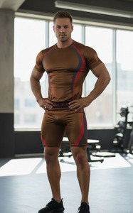 Vêtements de compression MMA, rashguards, shorts de boxe, vêtements de sport, hauts de fitness à manches courtes, respirants, antibactériens, séchage rapide - Product Image 6