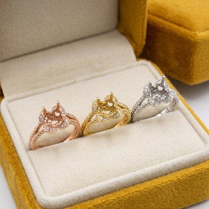 China Factory Custom Jewelry 18k Solid White Gold Natural Real Diamond Semi Mount Solitaire Engagement Rings For Women Wedding - Product Image 5