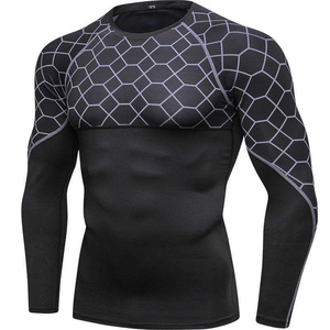 Premium Quality Gym Fitness Wear <b>Compression</b> <b>Shirts</b> <b>Men</b> Base Layer Long Sleeve Quick Dry Breathable Friendly Polyester - Product Image 2