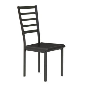 Set scrivania in stile industriale in 2 pezzi, rivestimento in ecopelle nera con sedia, scrivanie per computer con struttura in metallo - Product Image 5