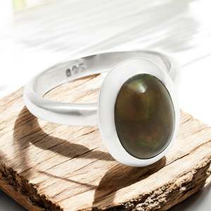 Natural Black Opal 925 Sterling <b>Silver</b> <b>Statement</b> Birthday Cocktail Handmade <b>Ring</b> For eBay Etsy Supplier At Wholesale - Product Image 2