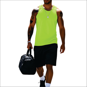 Camiseta sin Mangas para Hombre, Cuello Cuadrado, Casual, Secado Rápido, Transpirable, Ajuste Cómodo, Poliéster/Algodón, Venta al Por Mayor, Personalizable, Alta Calidad - Product Image 3