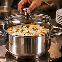 Ensemble de 12 ustensiles de cuisine en acier inoxydable de qualité alimentaire, fond encapsulé robuste, qualité supérieure