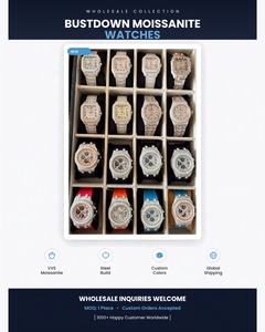 Montre VVS1 Moissanite carrée avec mouvement ETA, style Hip Hop Iced Bustdown, luxe personnalisé, en acier inoxydable, vente en gros, unisexe - Product Image 2