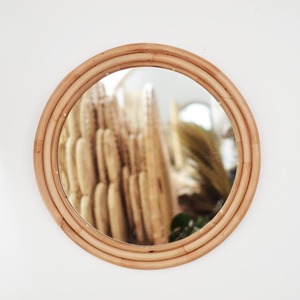 Hot Trend Rattan <b>Makeup</b> Beauty <b>Mirror</b> Round Wall Hanging <b>Mirrors</b> for Bedroom Decorations Factory Direct Sale Competitive Price - Product Image 5