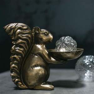 ชามโลหะรูปกระรอกสไตล์วินเทจ งานแฮนด์เมดขัดเงา ของตกแต่งบ้าน - Product Image 2