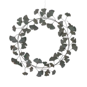 Beautiful Decorative <b>Metal</b> <b>Wreath</b> with Floral Inspired Design and Handmade Finish for Elegant Home and Outdoor Styling - Product Image 4