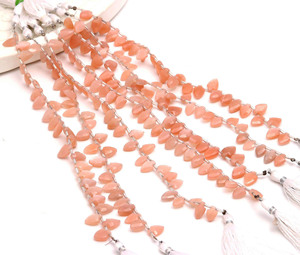 Perles de pierre de lune facettées en éclats, pierres semi-précieuses en vrac, fil de pierres - Product Image 1