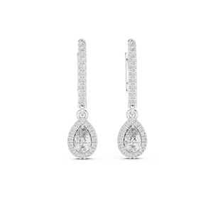 14K Yellow Gold Pear & Round Lab-Grown Diamond <b>Stud</b> <b>Earrings</b> <b>for</b> <b>Women</b> | Everyday Wear | New Grown Diamond - Product Image 5