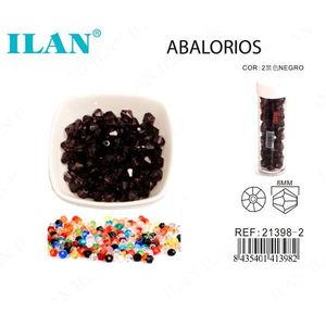 Perline ILAN a forma di rombo nere da 8 mm per la creazione di gioielli - Product Image 1