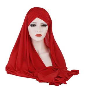 Nouveau Hijab Instantané Uni en Coton pour Femmes Musulmanes – Prêt à Porter, Taille Unique - Product Image 3