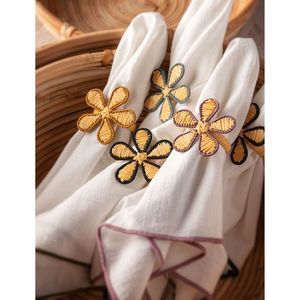 Exquisite Natural Rattan Flower Napkin <b>Ring</b> Handcrafted Rustic Dining Table Decor Accessory for Weddings and Restaurants - Product Image 5