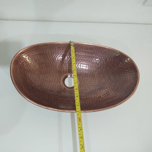 Fregadero de cobre estilo náutico rústico, de un solo tazón, para cocina o baño, lavabo decorativo de cobre con cuenco profundo para el hogar - Product Image 6
