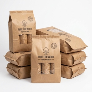 Briquetas de Madera de Haya, Alto Rendimiento de Calor, Larga Duración de Combustión (5 Horas), Combustible de Biomasa para Chimeneas, Barbacoas, Calefacción Industrial, Energía Ecológica Limpia - Product Image 3