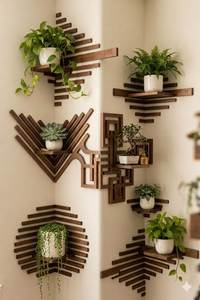 Estante de Pared Moderno Integrado, Estante Flotante Decorativo, Panel de Madera, Organizador de Almacenamiento para Sala de Estar, Decoración del Hogar - Product Image 5