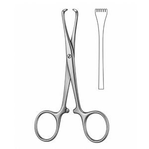 Pinzas Tuffier para Agarrar Tejidos Intestinales |   Instrumento Quirúrgico Manual de Acero Inoxidable de Primera Calidad, Clase I - Product Image 1