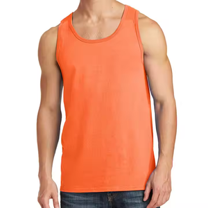 Camisetas sin mangas deportivas de secado rápido 100% algodón para hombre, camiseta sin mangas personalizada con estampado muscular para entrenamiento en el gimnasio - Product Image 6