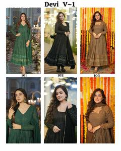 Nuevo vestido largo hasta el tobillo y dupatta étnicos de la mejor calidad en georgette de seda sintética con bordado de hilo Zari y lentejuelas. - Product Image 4