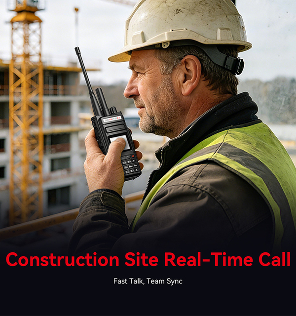 4G POC Radio Handheld Dual-Mode Two Way Radio Analog Walkie Talkie Global PTT Long Range High-Capacity Intercom for Outdoor Work